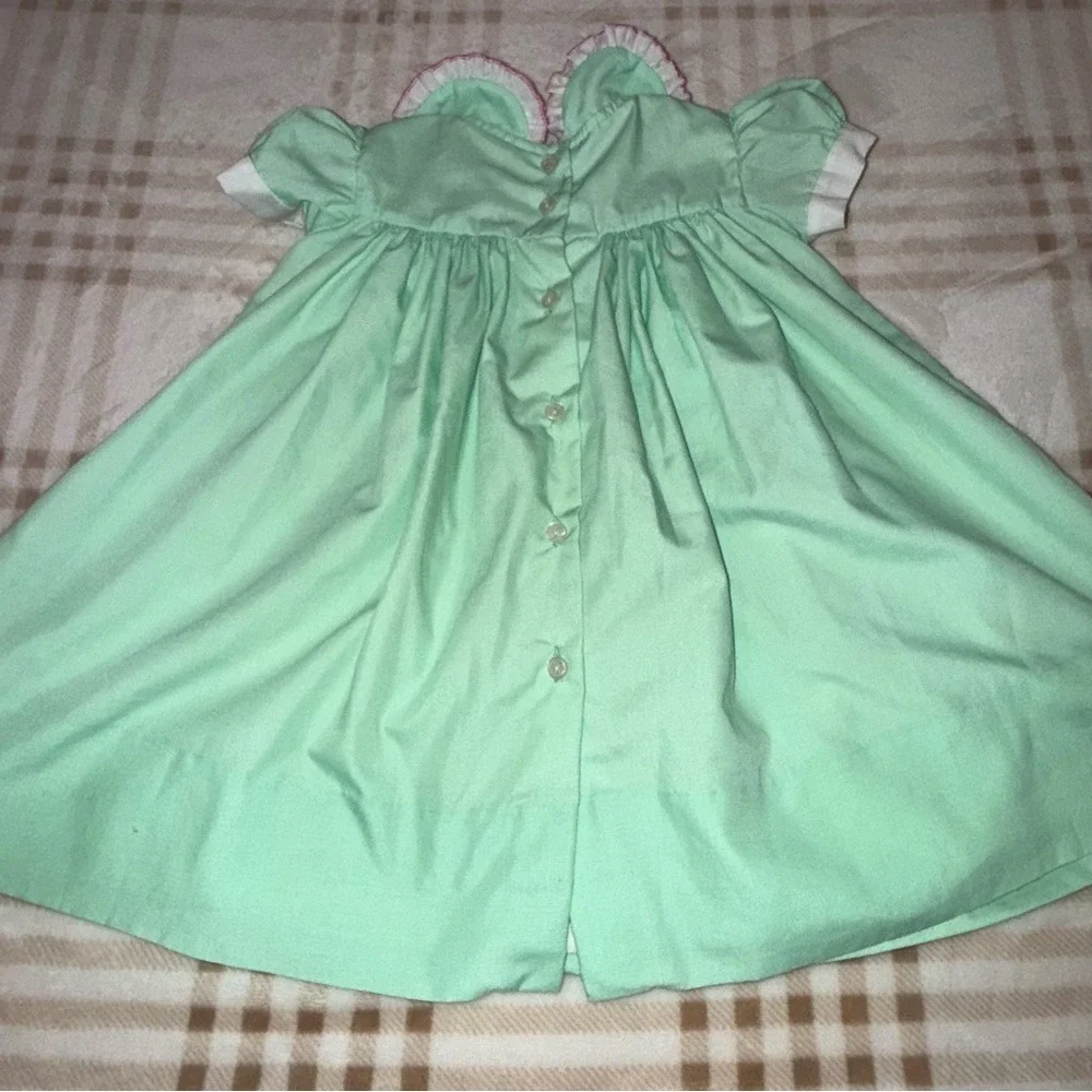 The Proper Peony Mint Green Floral Embroidered Dress and Bloomers Set 18M